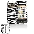 Black and White Zebra Animal Skin Design Snap-On Cover Hard Case Cell Phone Protector for LG VX11000 VX-11000 enV Touch