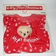 Ganz Baby's 1st Christmas Bib For Christmas - Red and White Teddy Bear