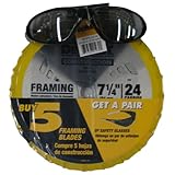 DEWALT DW3578G5 7-1/4 inch 24 Tooth ATB Thin Kerf Framing Saw Blade, 5 Pack with Free DEWALT Framing Sunglasses
