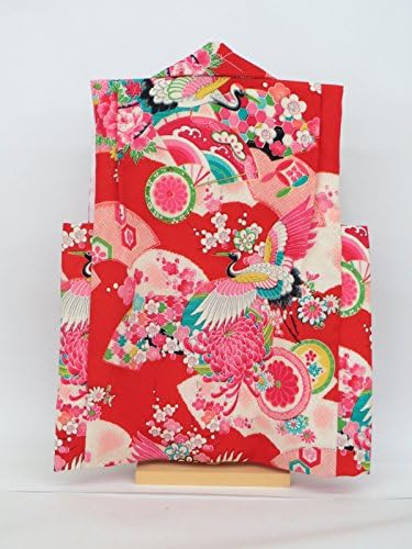 Japanese Kimono (Hifu) Vest for Babies and Toddlers (Red)
