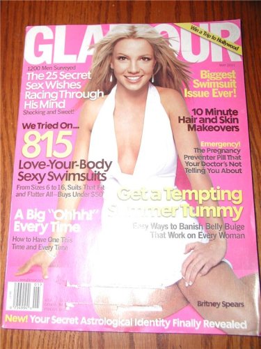 Glamour Magazine May 2001 Back Issue Britney Spears Pink Cover