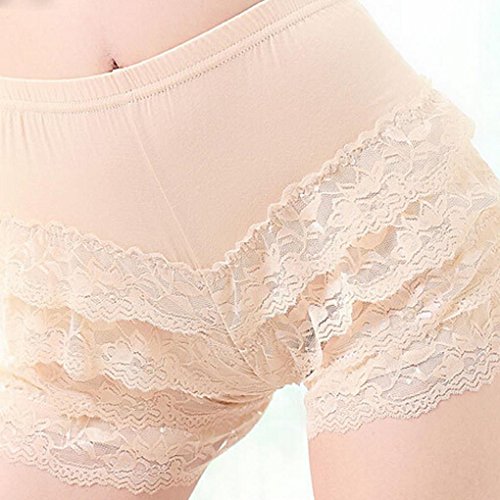 LY Women's Sweet Sexy Tiered Crochet Lace Stretch Waist Shorts