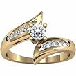 14K Yellow Gold Diamond Engagement Ring - 0.43 Ct.