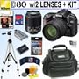 Nikon D80 10.2MP Digital SLR Camera With 18-55 VR & 55-200 VR Lenses + 8GB DLX Accessory Kit