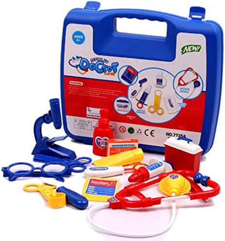 NAJIA Learning Knowledge Pretend &amp; Play Doctor Set Medical Kit,Blue