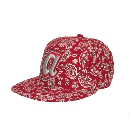 Mens MLB Atlanta Braves Non Stretch Fitted Baseball Cap / Hat - Red (Size: M)