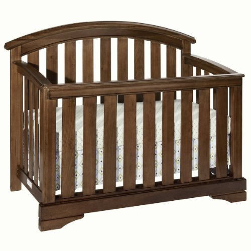 Westwood Design Waverly Convertible Crib with Guard Rail, Chocolate Mist