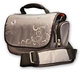 modische silbergraue Kamera/Camcordertasche EX18, Fotoschutztasche mit super Polsterung und Zubehörfächern, Innenmaß ca. 200x100x130mm, passend für Nikon Spiegelreflexkamera Picture