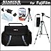 Starter Accessories Kit For Fuji Fujifilm FinePix SL300, S8200, S8300, S8400, S8500, SL1000, HS50EXR, X100S, X20, X-M1 Digital Camera Includes Deluxe Case + 50