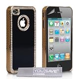 Yousave Accessories AP-GA01-Z383 Etui en micro fibre + Protection d'�cran pour iPhone 4/4S Noirpar Yousave Accessories