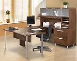 Office Products : Nexera U-Shaped Desk - 721201 - 'Aero' Collection (Truffle) (62'H x 71.75'W x 93'D (overall))
