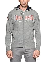 Lonsdale Sudadera con Cierre Jett (Gris)