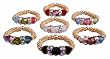 Swarovski Crystal and 18kt Gold Vermeil Stretch Rings accented with Swarovski Crystal Rondelles