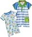 Cutie Pie Baby-boys Infant 2 Pack Frog Romper with Hanger, Blue, 6-9 Months