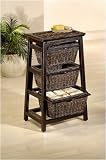 Triangular Basket Stand-3 Baskets- Black Finish (Black) (29.5H x 17.5W x 12.25D)