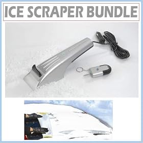 Heated Ice Scraper and Hot Key Set with Windshield Cover Protector