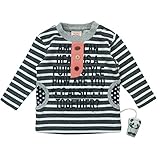 【H28年春物】 PuiPui(プイプイ) 裏毛ボーダー長袖Tシャツ 90cm/GRAY NO.PP-162196