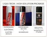 Produkt-Bild: LIQUI-TECH 100% PROTECTION HIGH SOLUTION PACKAGE (Inhalt 3 SPRAYDOSEN: 2 Schutzsprays f&uuml;r Elektro, Elektronik, gegen Korrosion 1 Pflegespray f&uuml;r Edelstahl und Kunststoffoberfl&auml;chen)