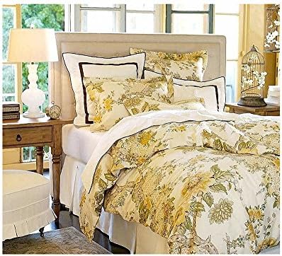 Hughapy Osmanthus Cotton Bedding Sets Western Duvet Covers Pastoral Bed Linens Printed Bed In A Bag 4 Pieces Wedding Bed Sets ,Full
