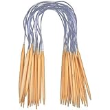 OrangeTag 18 Sizes 24'' (60cm) Circular Bamboo Knitting Needles Set Kit (2.0mm -- 10.0mm)