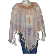 Womens Poncho Outerwear Wool in Jacquard Design 40 x 40 inches (pnch289)