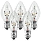 Box of 25 Light Bulbs -C7 - Clear - 7 Watt - Candelabra Base -Great for Night Lights and Christmas Strings
