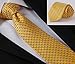 New Classic Black&Gold Striped Tie Woven Jacquard Silk Men's Suits Ties Necktie