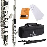 Cecilio PO-280N Key of C Resin Piccolo with Nickel Plated Keys - Black