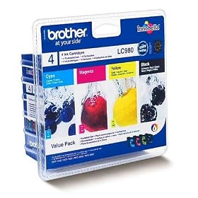 4 Brother DCP 165C Original Printer Ink Cartridges - Cyan / Magenta / Yellow / Black