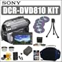 Sony DCR-DVD810 8GB Internal Memory DVD Handycam Camcorder + Deluxe Kit