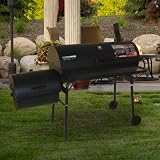 Hiland Portable BBQ Smoker w/Attached Firebox