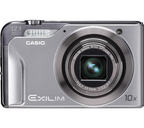 Casio EXILIM EX-H10 SR Digitalkamera (12 Megapixel, 10-fach opt. Zoom, 7,6 cm (3 Zoll) Display, Bildstabilisator) silber