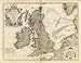 1731 LARGE FRENCH WALL MAP UK BRITAIN IRELAND BEAUTIFUL