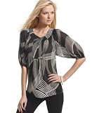 Search : AK Anne Klein Top, Elbow Sleeve Printed