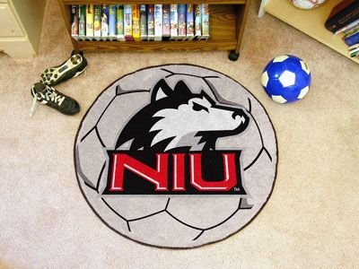 Buy Northern Illinois Huskies NCAA Soccer Ball Round Floor Mat (29) by Fan Mats