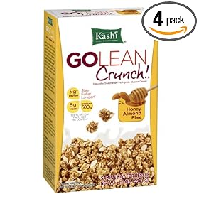 Kashi GOLEAN Crunch! Cereal, Honey Almond Flax, 15-Ounce Boxes (Pack of 4)
