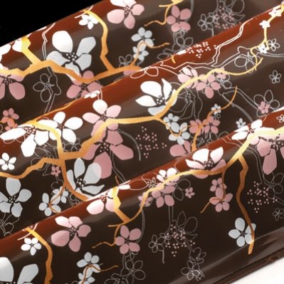Chocolate Transfer Sheet: Fleur De Cerisier Design. 15 sheets per pack. Each Sheet 16 x 10