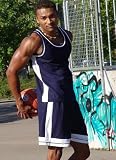 Sport-Set Basketball - Komplett-Set mit Trikot + Short - marine