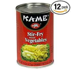Ka Me Mixed Vegetables Stir Fry, 15-Ounce Cans (Pack of 12) by Ka Me