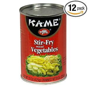 Ka Me Mixed Vegetables Stir Fry, 15-Ounce Cans (Pack of 12) by Ka Me