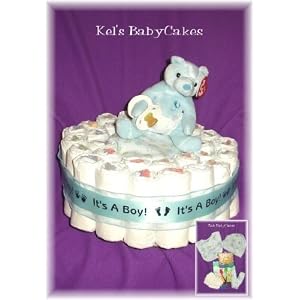 3 Tier Baby Boy Diaper Cakes