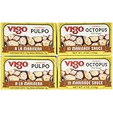 Vigo Octopus  in Marinade Sauce, 4-Ounce Cans (Pack of 10)