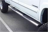 SteelCraft 4 Wide Oval Tube Side Step Nerf Bars Polished Stainless Steel Jeep Wrangler 2007 to 2008 (2DR)