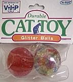 VO-TOYS 00167 GLITTER BALLS CAT TOY 1-1/2 2/PK