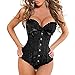 AZONT Women Sexy Push up Shapewear Underbust Corset Bustier with G-string (M, Black)
