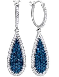10KT White Gold 1.70 CTW-Diamond Fashion Earrings