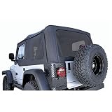 Rampage 99535 Soft Top, OEM Replacement, w/ Door Skins, 97-06 Jeep Wrangler, Black Diamond w/ Tint Windows