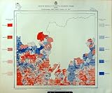 カラーマップのイタリアの 1933 統計量のトリエステの土地所有