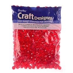 Faceted Beads, 8mm, Christmas Red, 480pc Pkg
