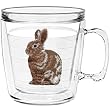 Rabbit (Brown) 12 oz Insulated Coffee Mug, Clear